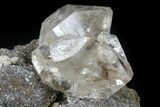 Herkimer Diamond Crystal Cluster on Druzy Quartz - New York #175392-3